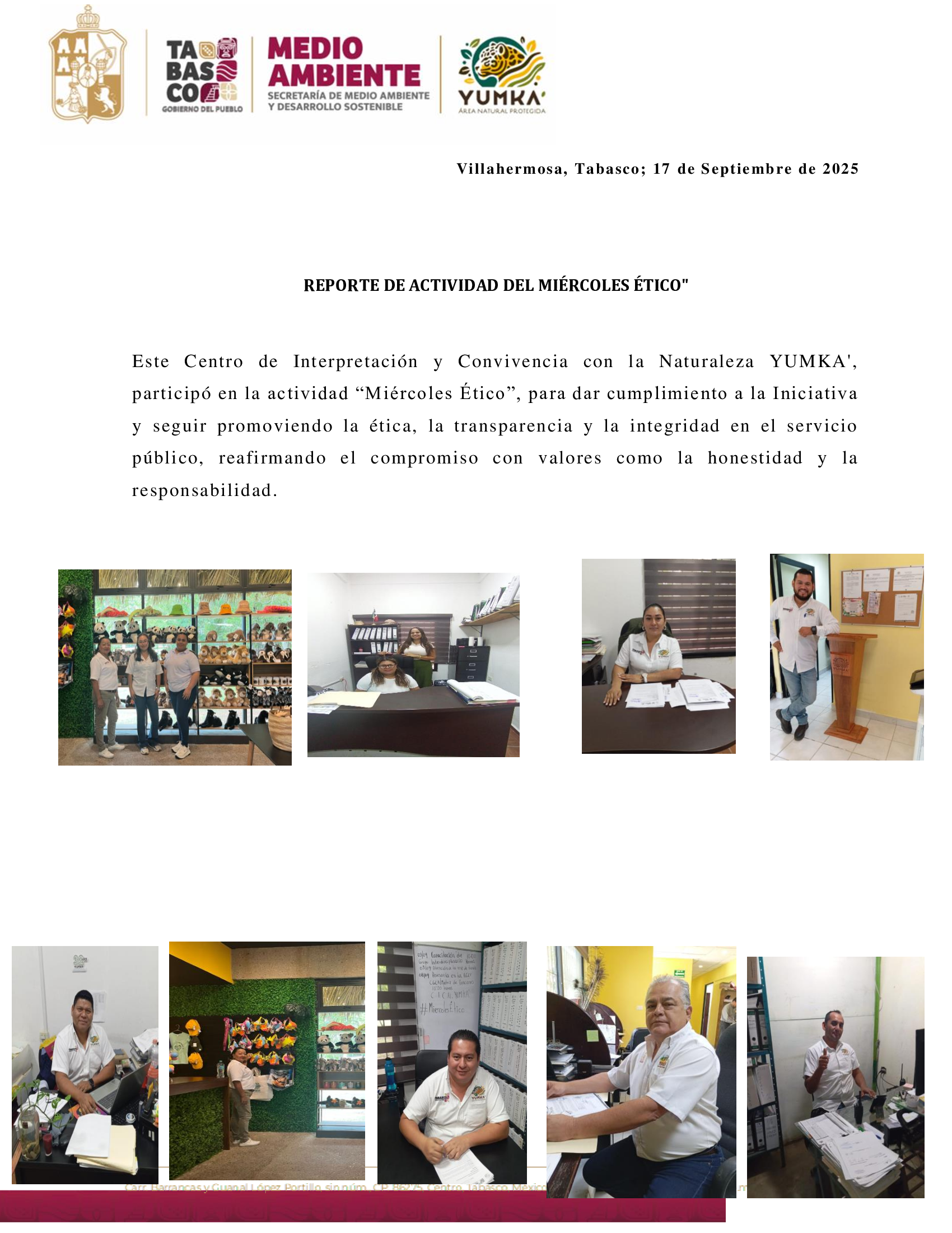 MIÉRCOLES ETICO YUMKA'