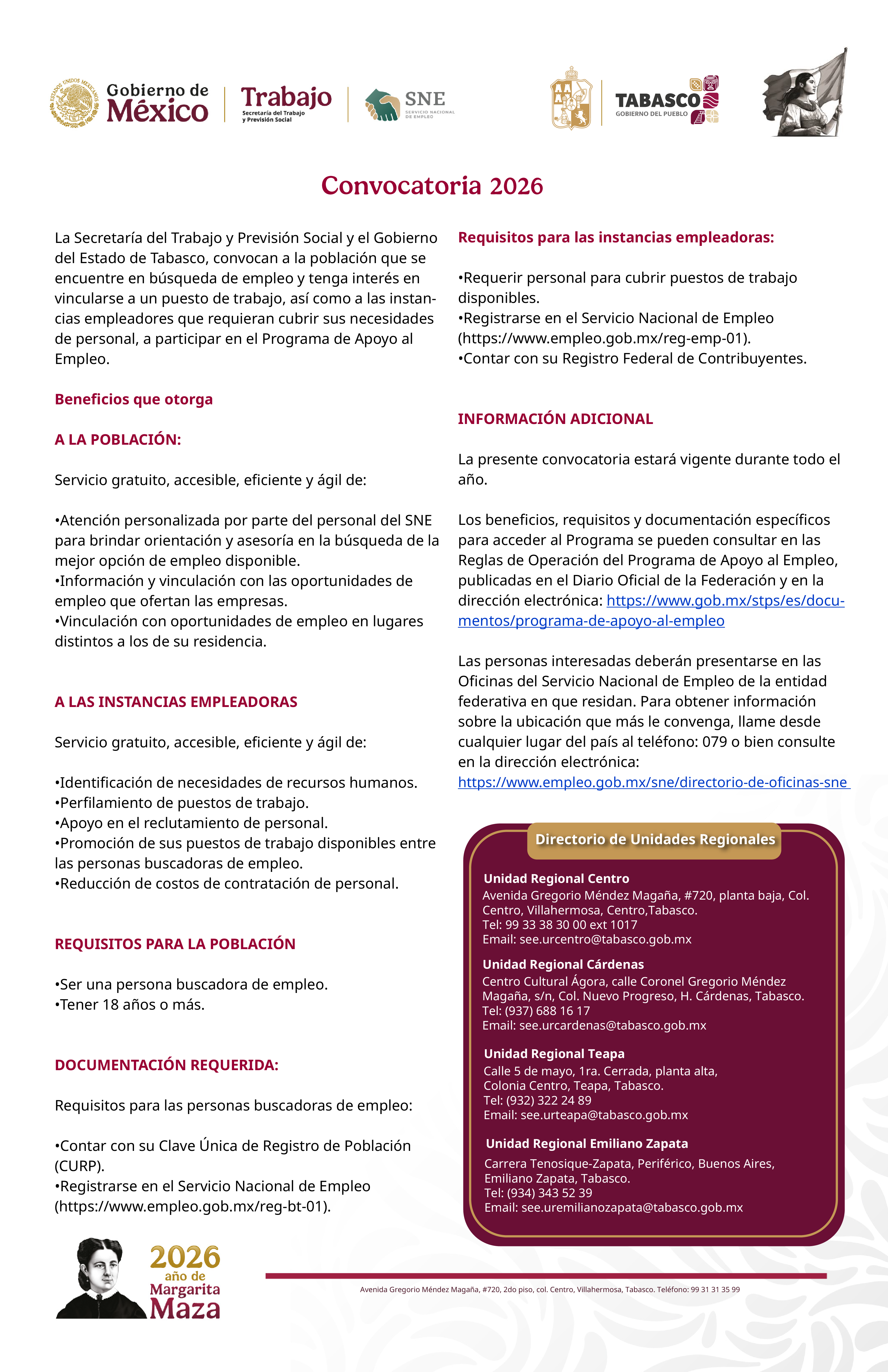 Convocatoria PAE 2026