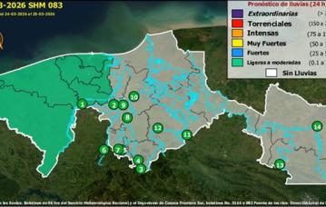 Semáforo Hidrometereológico y Niveles de Ríos - 24/03/2026