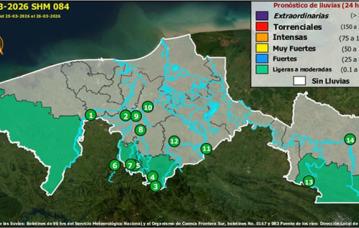 Semáforo Hidrometereológico y Niveles de Ríos - 25/03/2026