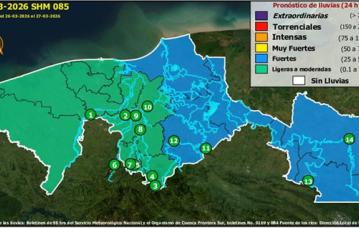Semáforo Hidrometereológico y Niveles de Ríos - 26/03/2026