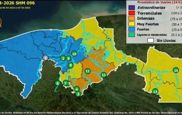 Semáforo Hidrometereológico y Niveles de Ríos - 06/04/2026