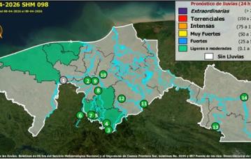 Semáforo Hidrometereológico y Niveles de Ríos - 08/04/2026