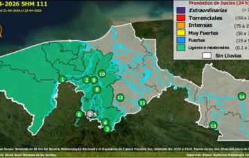 Semáforo Hidrometereológico y Niveles de Ríos - 21/04/2026