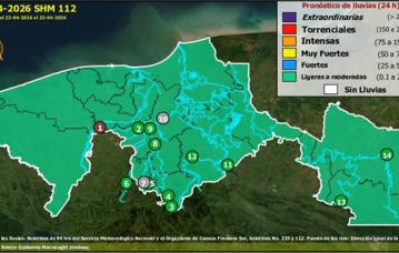 Semáforo Hidrometereológico y Niveles de Ríos - 22/04/2026