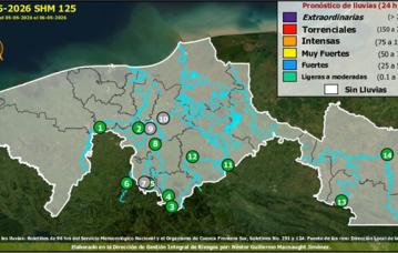 Semáforo Hidrometereológico y Niveles de Ríos - 05/05/2026