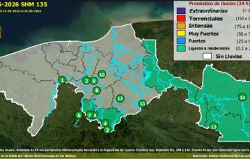 Semáforo Hidrometereológico y Niveles de Ríos - 15/05/2026