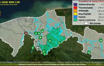 Semáforo Hidrometereológico y Niveles de Ríos - 18/05/2026