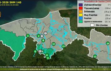 Semáforo Hidrometereológico y Niveles de Ríos - 20/05/2026
