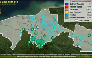 Semáforo Hidrometereológico y Niveles de Ríos - 22/05/2026