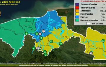 Semáforo Hidrometereológico y Niveles de Ríos - 27/05/2026