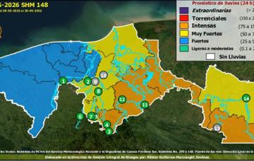 Semáforo Hidrometereológico y Niveles de Ríos - 28/05/2026
