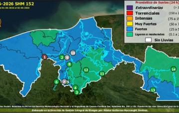 Semáforo Hidrometereológico y Niveles de Ríos - 01/06/2026