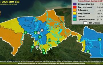 Semáforo Hidrometereológico y Niveles de Ríos - 02/06/2026