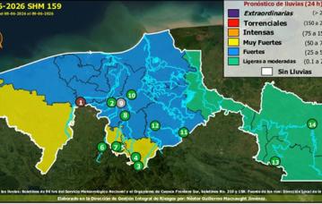 Semáforo Hidrometereológico y Niveles de Ríos - 08/06/2026