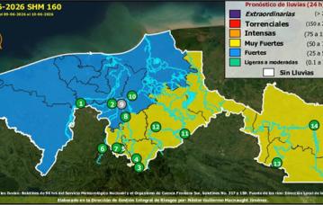 Semáforo Hidrometereológico y Niveles de Ríos - 09/06/2026