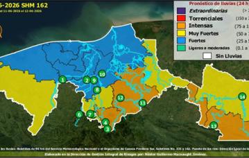 Semáforo Hidrometereológico y Niveles de Ríos - 11/06/2026