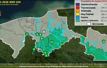 Semáforo Hidrometereológico y Niveles de Ríos - 18/06/2026