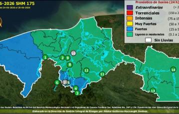 Semáforo Hidrometereológico y Niveles de Ríos - 24/06/2026