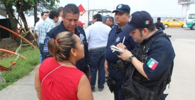 La Secretaría de Seguridad y Protección Cuidadana realiza despliegue policíal en la colonia Indeco.