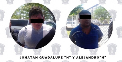 Detiene la Policía Estatal a dos sujetos por robo a cuentahabiente en Villahermosa
