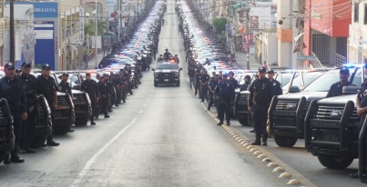 banderazo de salida a 180 patrullas que estarán bajo operación de la Secretaría de Seguridad y Protección Ciudadana