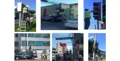 La SSPC a través de la Policía Estatal de Caminos (PEC), atendieron reportes relacionados con los semáforos en Villahermosa.