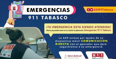 Conoce la nueva App de Emergencias 911 Tabasco  