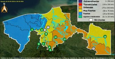 Semáforo Hidrometereológico y Niveles de Ríos - 28/05/2026