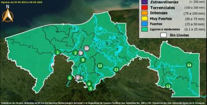 Semáforo Hidrometereológico y Niveles de Ríos - 29/05/2026