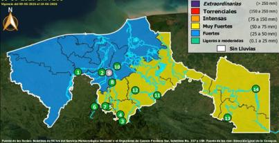 Semáforo Hidrometereológico y Niveles de Ríos - 09/06/2026