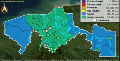 Semáforo Hidrometereológico y Niveles de Ríos - 30/06/2026
