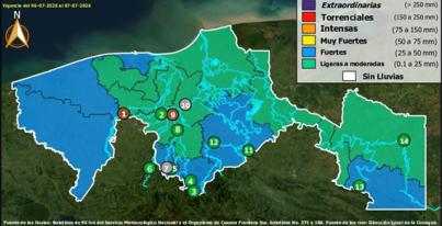 Semáforo Hidrometereológico y Niveles de Ríos - 06/07/2026