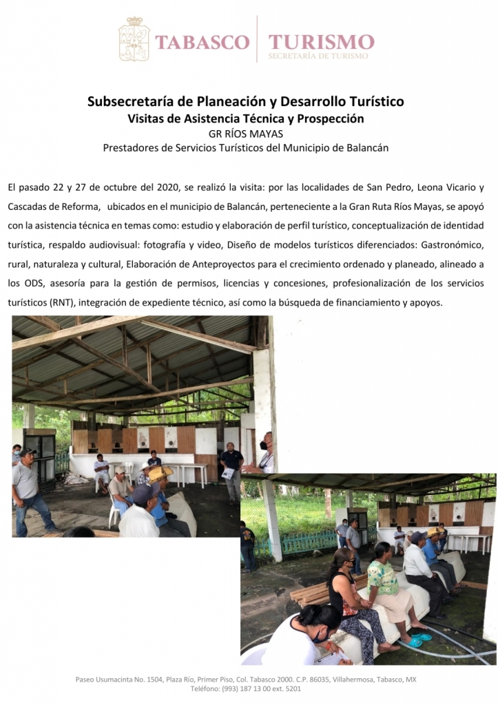 Visitas de Asistencia Técnica y Prospección - GR RÍOS MAYAS