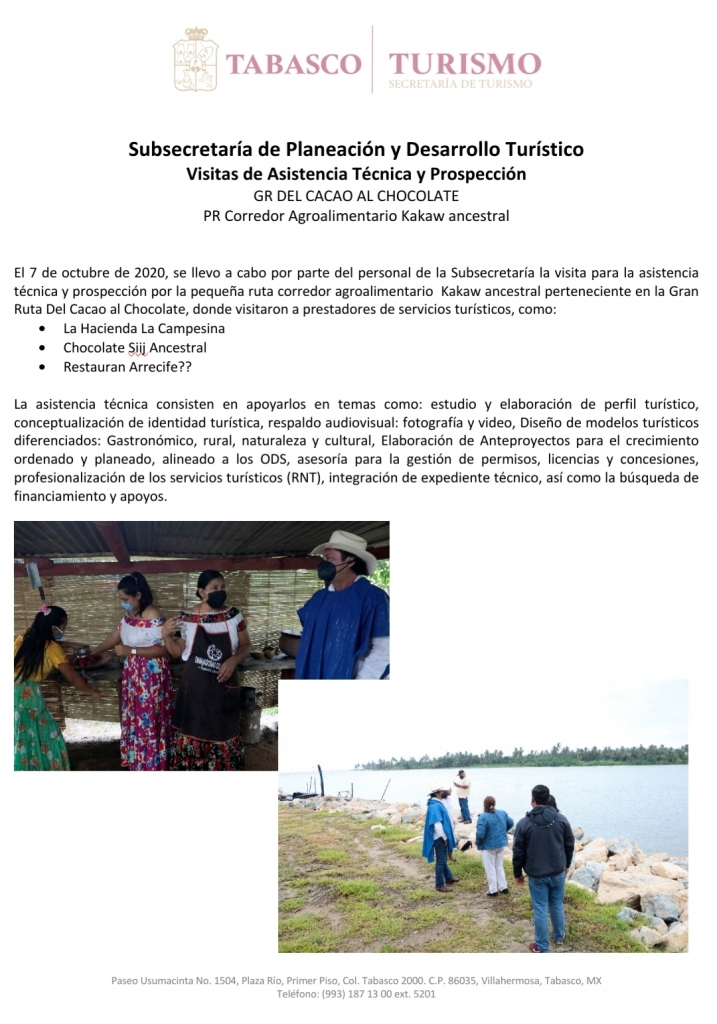 Visitas de Asistencia Técnica y Prospección - GR DEL CACAO AL CHOCOLATE